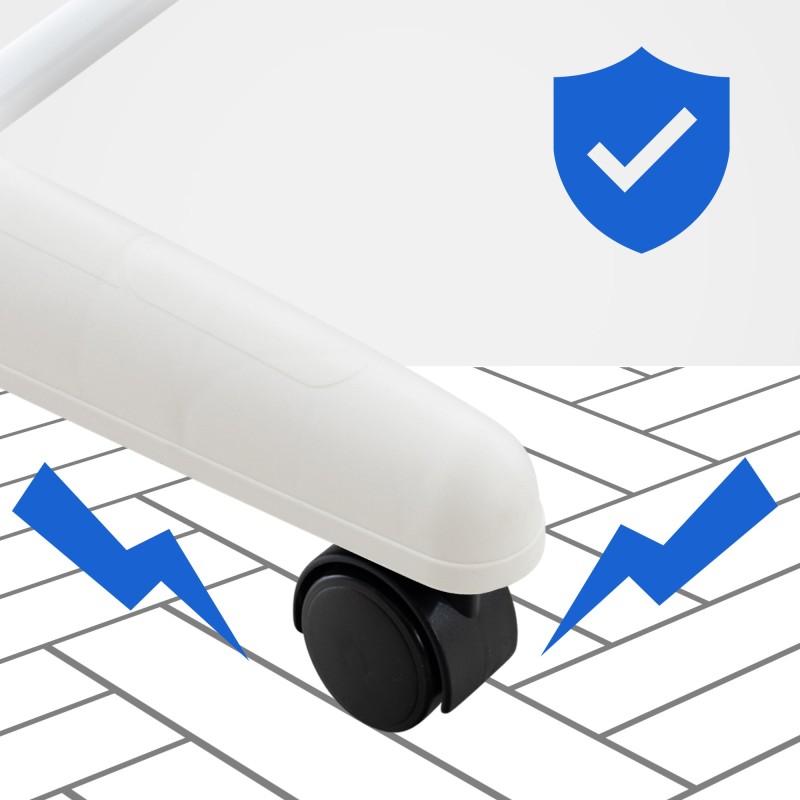 Espejo de pie ovalado blanco Nane