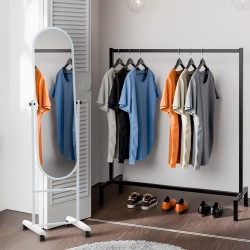 Espejo de pie ovalado blanco Nane