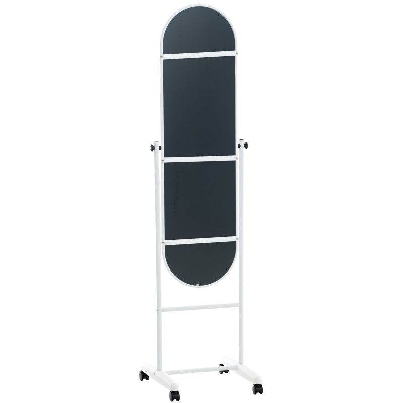 Espejo de pie ovalado blanco Nane