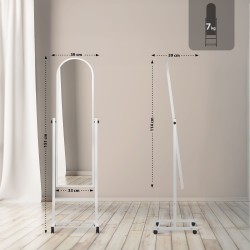 Espejo de pie blanco