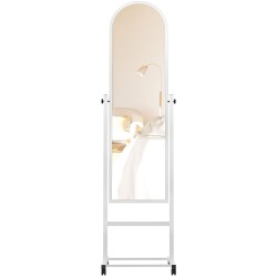 Espejo de pie blanco