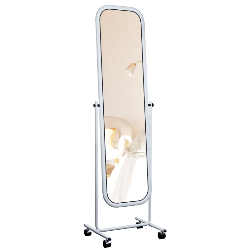 Espejo de pie cuadrado blanco Medusa