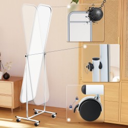 Espejo de pie cuadrado blanco Medusa