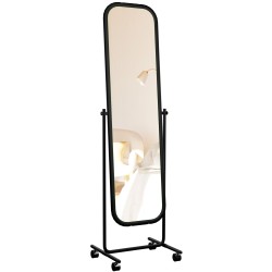 Espejo de pie cuadrado negro Medusa