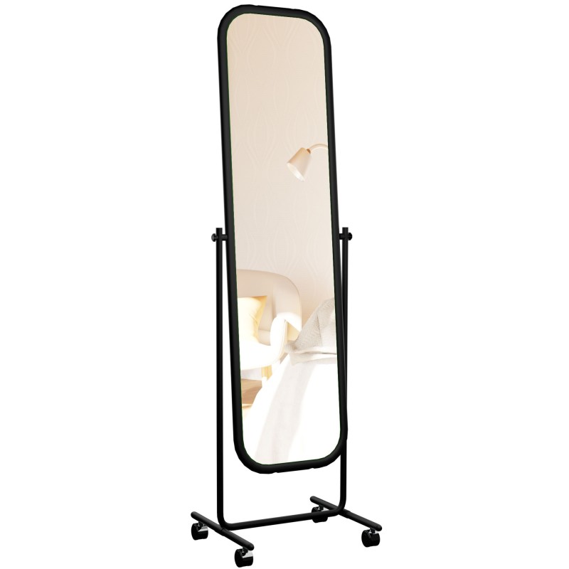 Espejo de pie cuadrado negro Medusa