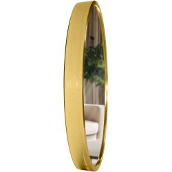 Espejo de pared Elsie S, acabado dorado brillante