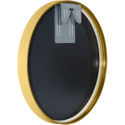 Espejo de pared Elsie S, acabado dorado brillante