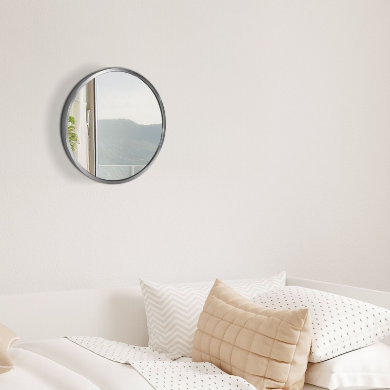 Espejo de pared plateado de Elsie S