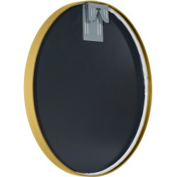 Espejo de pared Elsie M, acabado dorado brillante