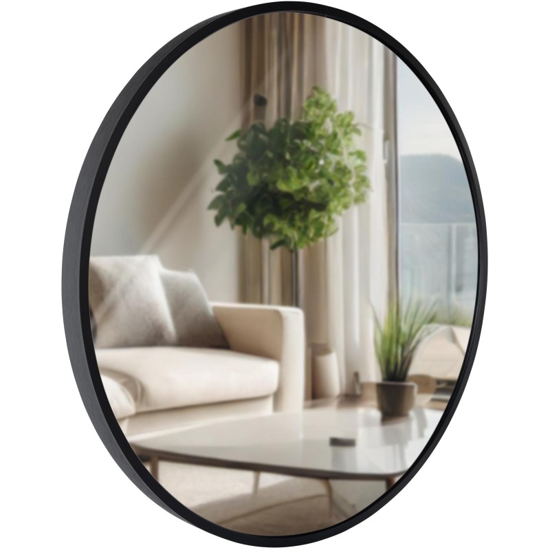 Espejo de pared Elsie M, negro