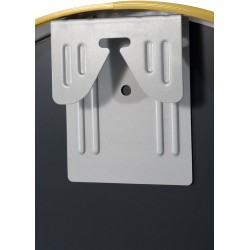 Espejo de pared Elsie L, acabado dorado brillante