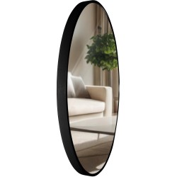 Espejo de pared Elsie L, negro