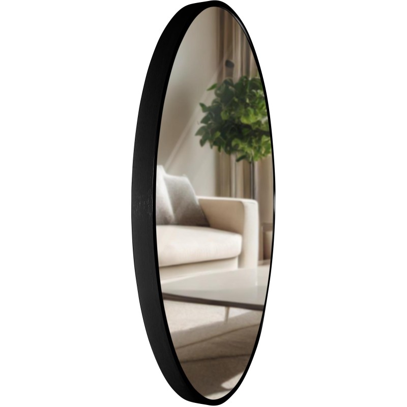 Espejo de pared Elsie L, negro