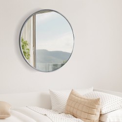 Espejo de pared plateado Elsie L