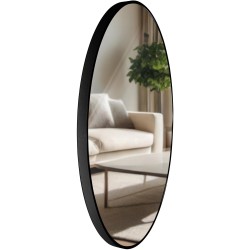 Espejo de pared Elsie XL, negro