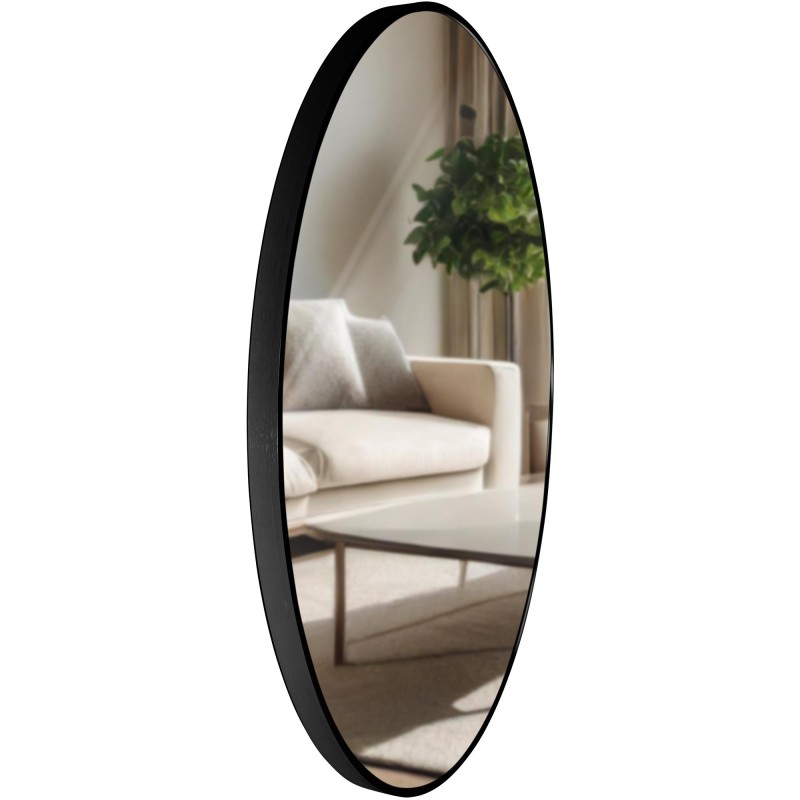 Espejo de pared Elsie XL, negro