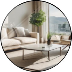 Espejo de pared Elsie XL, negro