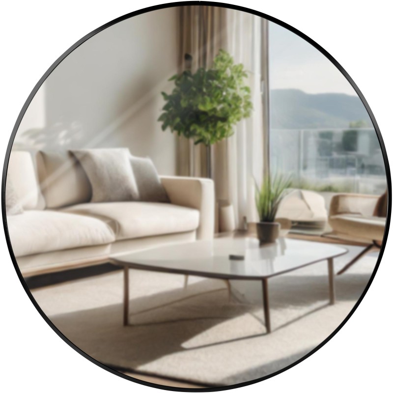 Espejo de pared Elsie XL, negro