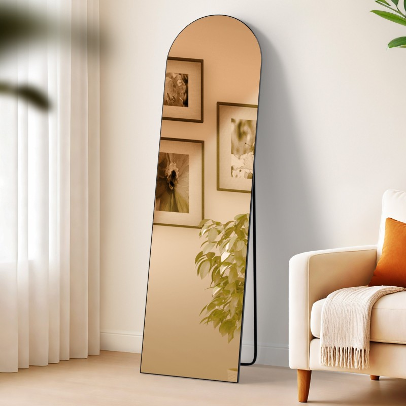 Espejo Moline 140x40 cm negro mate