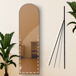 Espejo Moline 140x40 cm negro mate