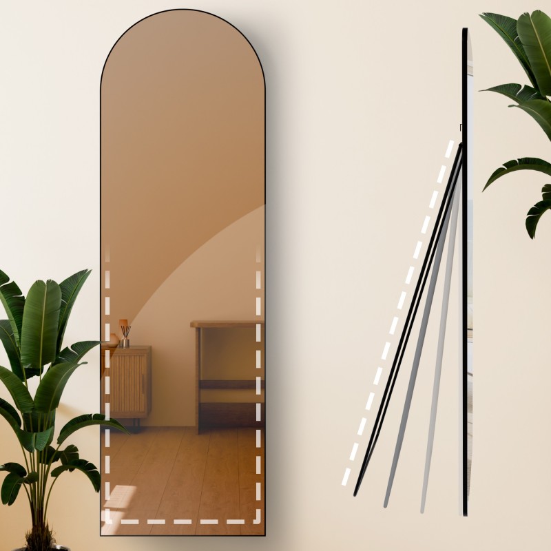 Espejo Moline 160x50 cm negro mate