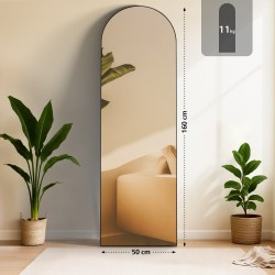 Espejo Moline 160x50 cm negro mate