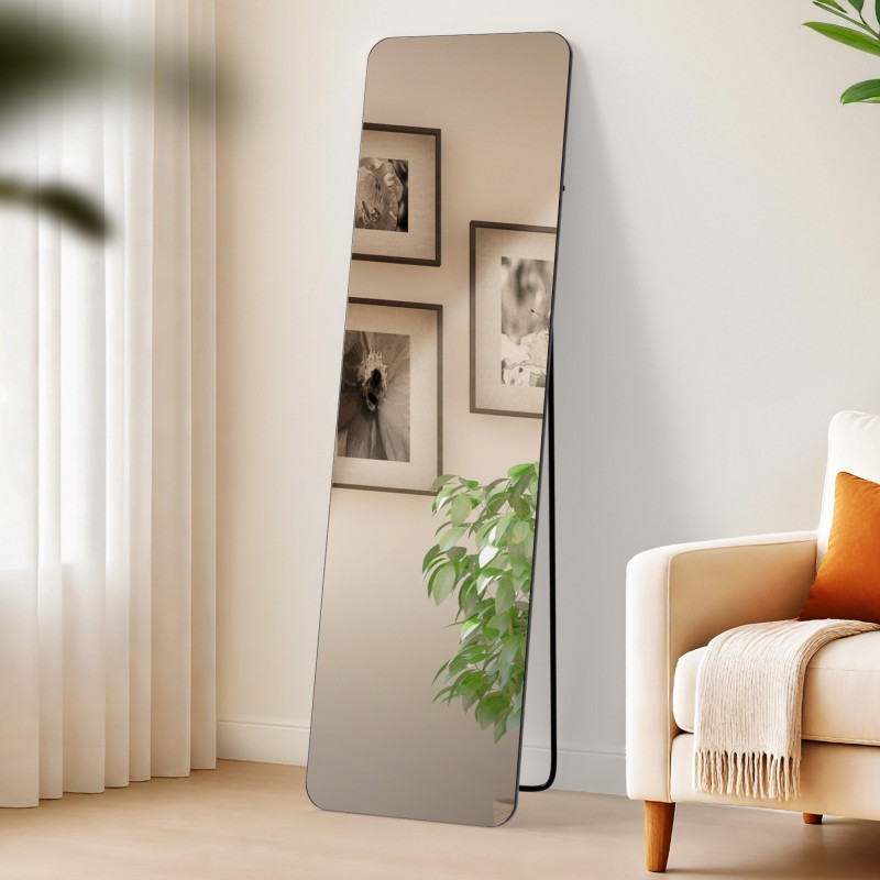 Espejo Gurnee 140x40 cm negro mate