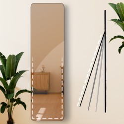 Espejo Gurnee 140x40 cm negro mate