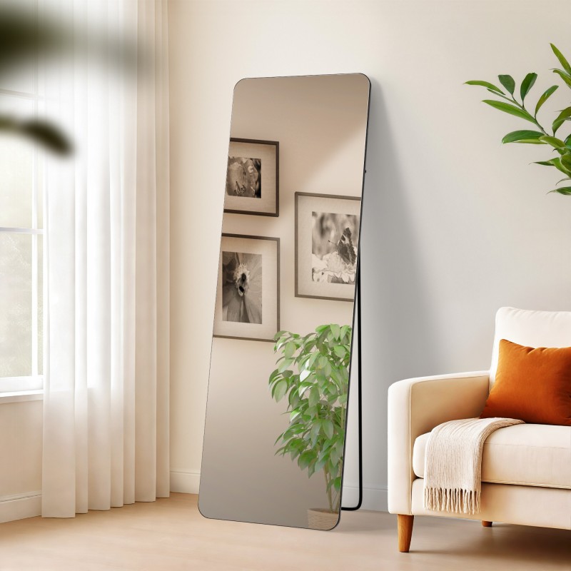 Espejo Gurnee 150x50 cm negro mate