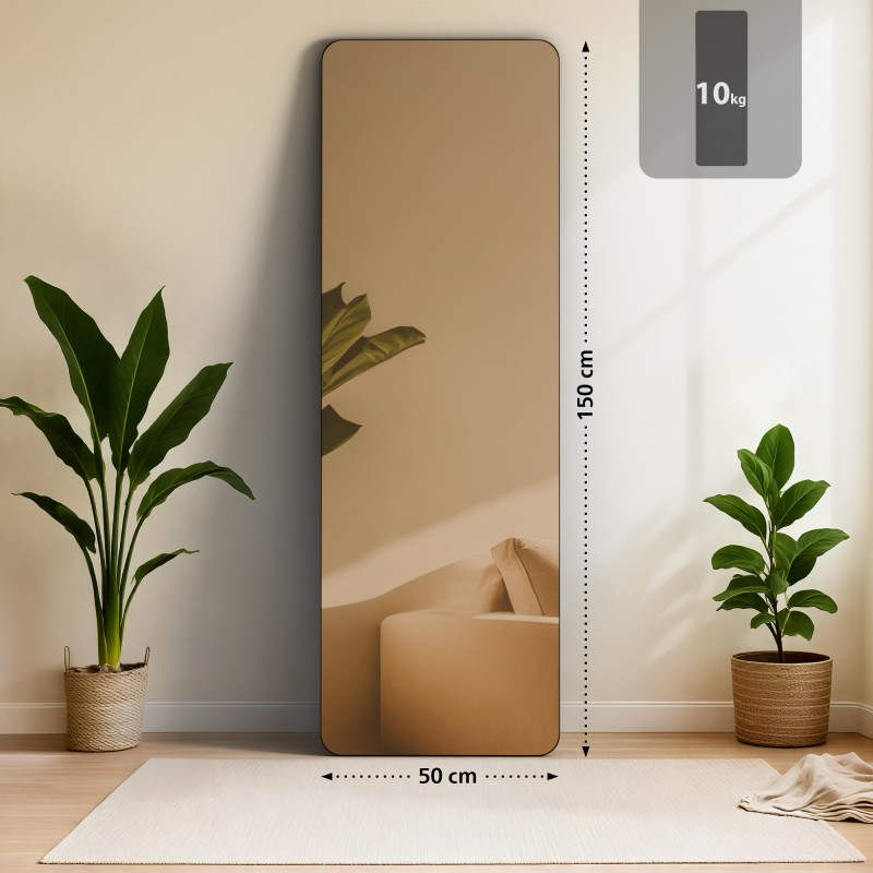 Espejo Gurnee 150x50 cm negro mate