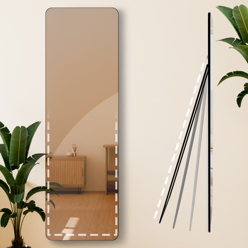 Espejo Gurnee 160x50 cm negro mate