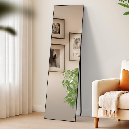 Espejo Benicia 140x40 cm negro mate