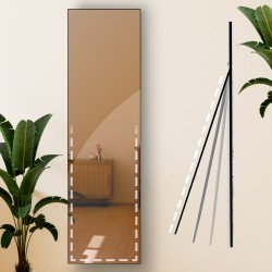 Espejo Benicia 140x40 cm negro mate