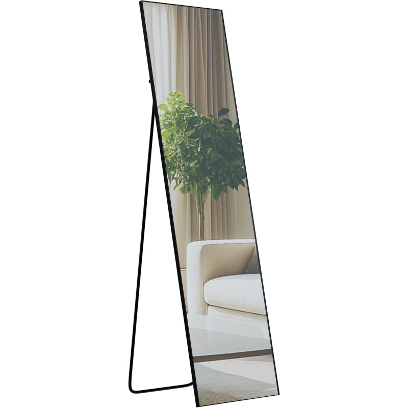 Espejo Benicia 140x40 cm negro mate