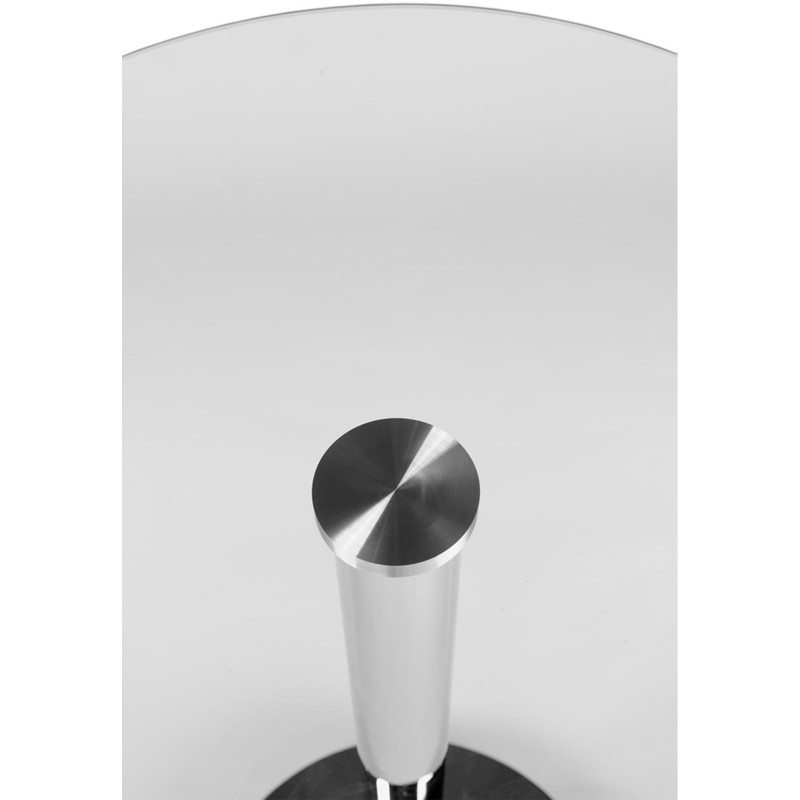 Mesa redonda de cristal, 105 cm, cristal transparente