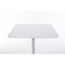 Mesa alta cuadrada blanca