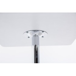 Mesa alta cuadrada blanca