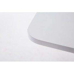 Mesa alta cuadrada blanca