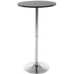 mesa de bar redonda negra