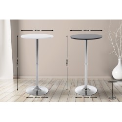 mesa redonda blanca con patas