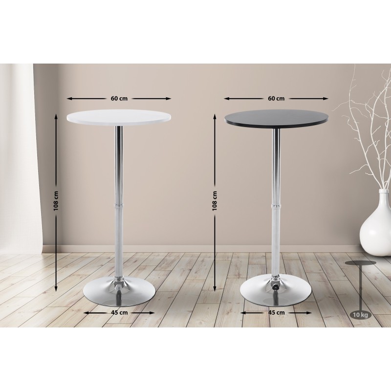 mesa redonda blanca con patas