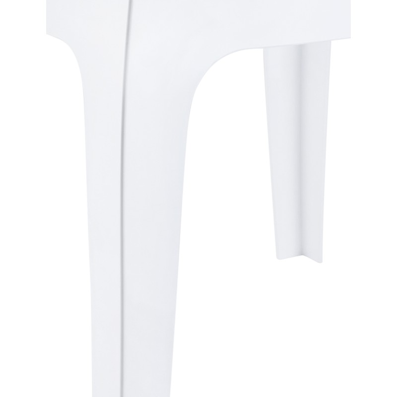 Mesita auxiliar Queen, blanca brillante