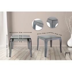 Mesita auxiliar Queen, negra