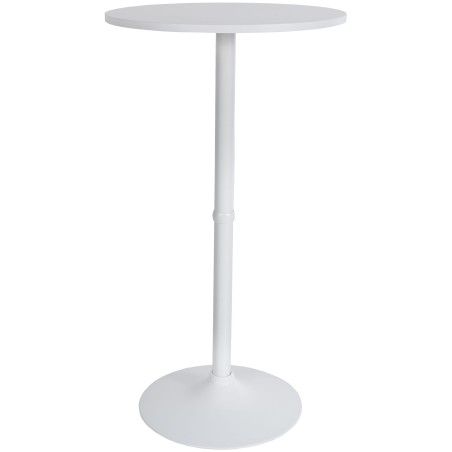 mesa de bar redonda blanca