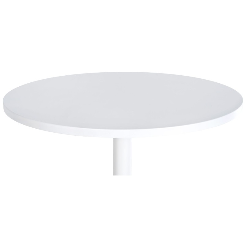 mesa de bar redonda blanca