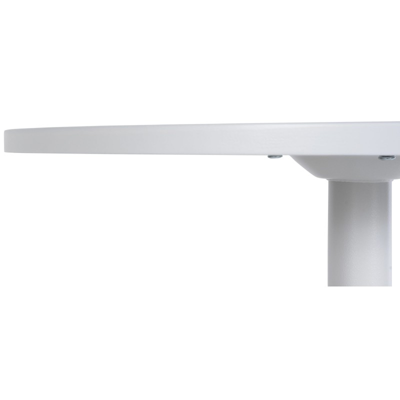 mesa de bar redonda blanca