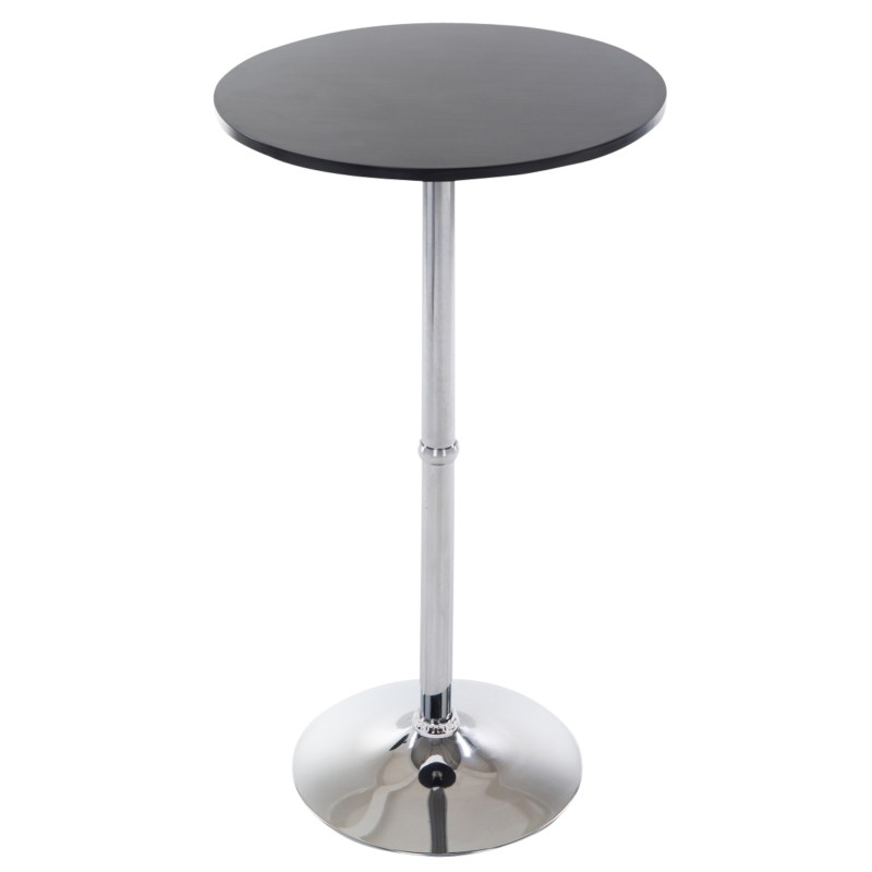 Juego de 2 mesas de bar redondas negras