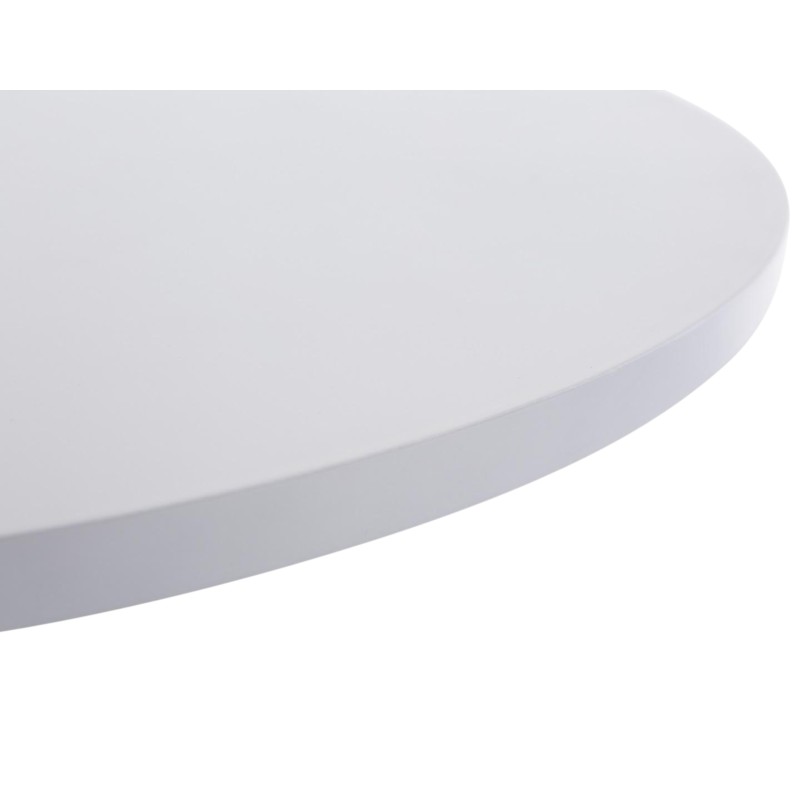 Juego de 2 mesas altas redondas blancas