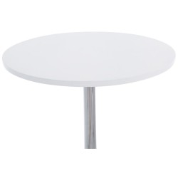 Juego de 2 mesas redondas con patas, blanco mate