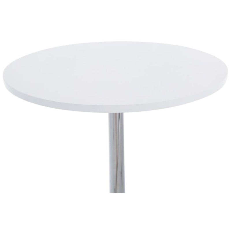 Juego de 2 mesas redondas con patas, blanco mate